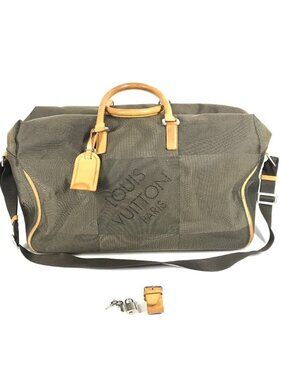 Louis Vuitton Boston Bag Souveran Damier Geant Canvas Tail Khaki